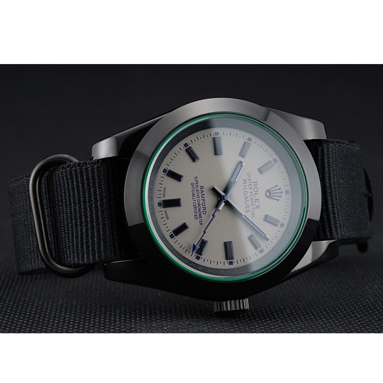 Good Copy Rolex Watches Bamford Nylon Milgauss Strap Black 622000 Rolex 0815
